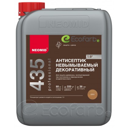 Антисептик невымываемый декоративный NEOMID (НЕОМИД) 435 Орех 5 кг