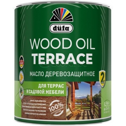 Dufa (Дюфа) WOOD OIL TERRACE масло деревозащитное для террас и садовой мебели Серый 0,9 л Dufa (Дюфа) WOOD OIL TERRACE масло деревозащитное для террас и садовой мебели Серый 0,9 л