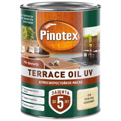 Pinotex (Пинотекс) Terrace Oil UV атмосферостойкое масло для террас и садовой мебели 0,9 л