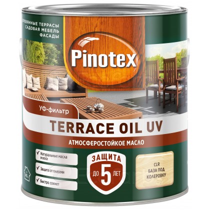 Pinotex (Пинотекс) Terrace Oil UV атмосферостойкое масло для террас и садовой мебели 2,5 л