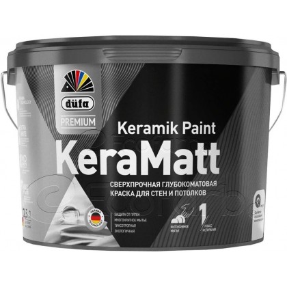 Dufa (Дюфа) Premium KeraMatt глубокоматовая сверхпрочная краска для стен и потолков База 3 2,5 л