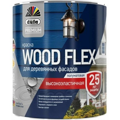 Dufa (Дюфа) Premium WOOD FLEX полуматовая краска для деревянных фасадов BASE 1 0,9 л