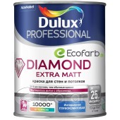 Краска Dulux Diamond Extra Matt (Дулюкс Даймонд Экстра мат) глубокоматовая краска 0,9 л BC