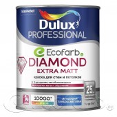 Краска Dulux Diamond Extra Matt (Дулюкс Даймонд Экстра мат) глубокоматовая краска 0,9 л BC