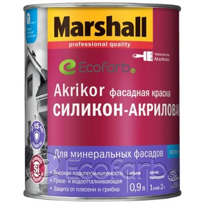 Marshall (Маршалл) Akrikor силикон-акриловая фасадная краска 0,9 л BC
