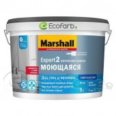 Marshall Export-2 глубокоматовая латексная краска для стен и потолков 9 л BW