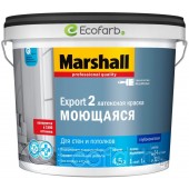 Marshall Export-2 глубокоматовая латексная краска для стен и потолков 4,5 л BW