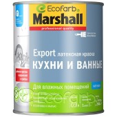 Marshall Кухни и ванные (Маршалл) матовая латексная краска 0,9 л BW