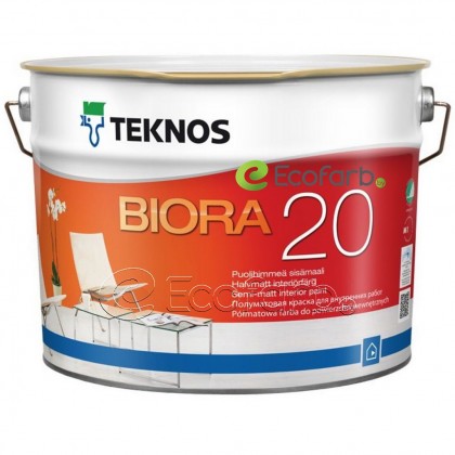 Teknos Biora 20 полуматовая краска для стен и потолков