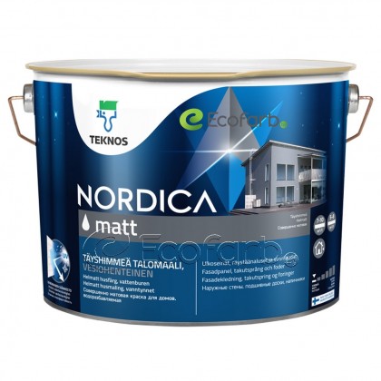Teknos Nordica Matt краска для деревянных фасадов на водной основе