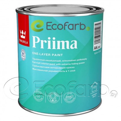Tikkurila Priima (Тиккурила Приима) 0,9 л база AK - краска для стен и потолков