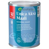 Tikkurila (Тиккурила) Unica Akva Maali 0.9 л База A - полуглянцевая краска для окон и дверей