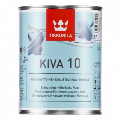 Tikkurila Kiva 10 0.9 л - лак для мебели, матовый