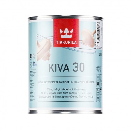 Tikkurila Kiva 30 0.9 л - лак для мебели, полуматовый