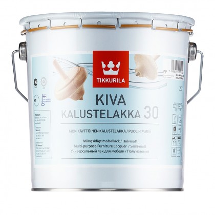Tikkurila Kiva 30 2.7 л - лак для мебели, полуматовый