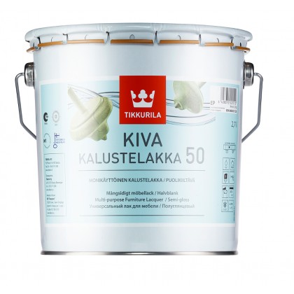 Tikkurila Kiva 50 2.7 л - лак для мебели, полуглянцевый