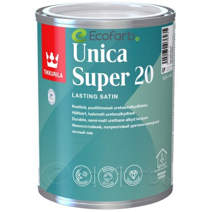 Tikkurila Unica Super 20 полуматовый лак 0,9 л
