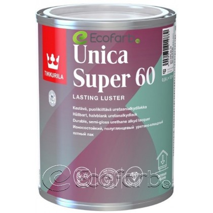 Tikkurila Unica Super 60 полуглянцевый лак 0,9 л