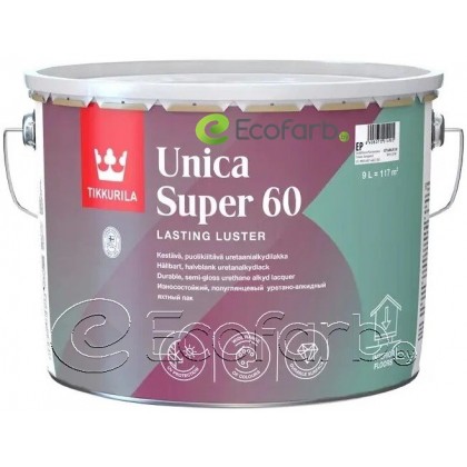 Tikkurila Unica Super 60 полуглянцевый лак 9,0 л