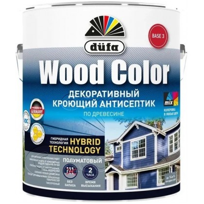 Dufa (Дюфа) Wood Color декоративный кроющий антисептик по древесине BASE 3 2,2 л Dufa (Дюфа) Wood Color декоративный кроющий антисептик по древесине BASE 3 2,2 л