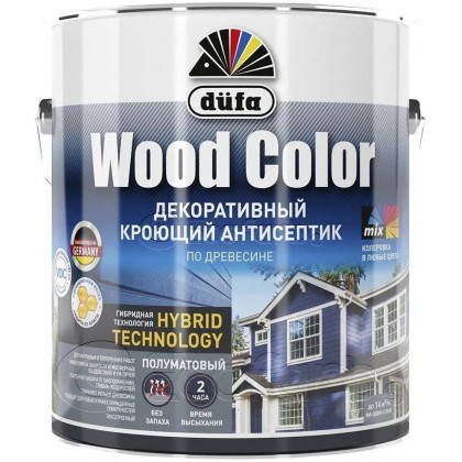 Dufa (Дюфа) Wood Color декоративный кроющий антисептик по древесине Лунная Ночь 2,5 л Dufa (Дюфа) Wood Color декоративный кроющий антисептик по древесине Лунная Ночь 2,5 л