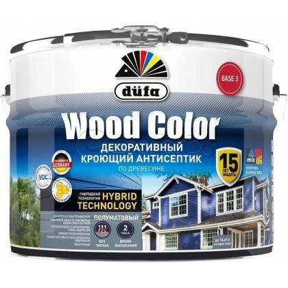 Dufa (Дюфа) Wood Color декоративный кроющий антисептик по древесине BASE 3 8,1 л