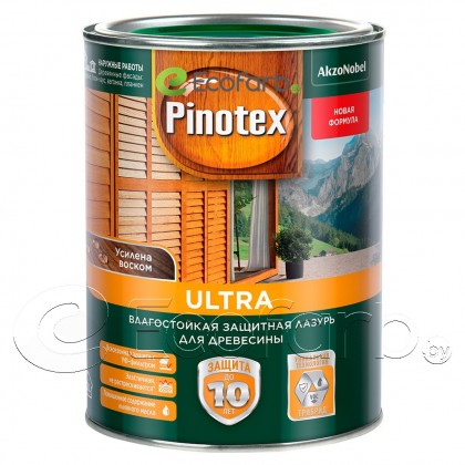 Пинотекс Ультра (Pinotex Ultra) 1 л декоративная пропитка для дерева.