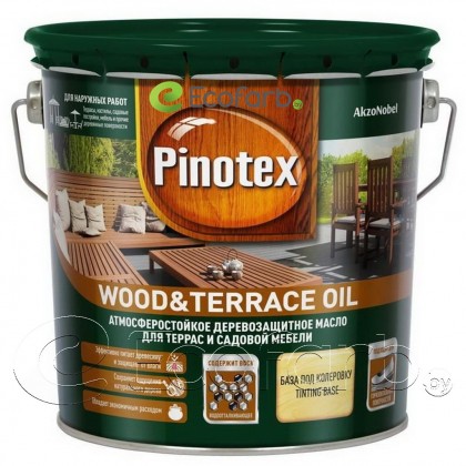 Пинотекс масло для террас (Pinotex Wood & Terrace Oil) 9 л с добавлением воска