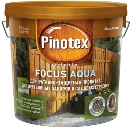 Пинотекс Фокус Аква (Pinotex Focus Aqua) 5,0 л - пропитка для древесины