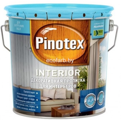 Pinotex Interior (Пинотекс Интериор) 2,7 л – декоративный состав для древесины для интерьеров