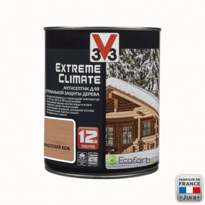 V33 Extreme Climate 0,9 л Французский беж антисептик для защиты дерева