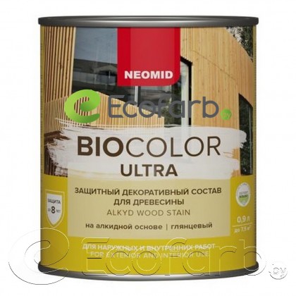 Защитный декоративный состав NEOMID (Неомид) BiO COLOR Ultra 0,9 л Белый