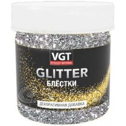 PET Glitter (блестки) VGT (ВГТ) 0,05 кг серебро PET Glitter (блестки) VGT (ВГТ) 0,05 кг серебро
